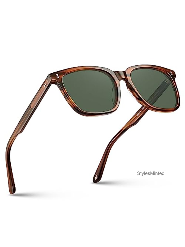 Acetate Polarized Sunglasses Uv400 Protection Classic Retro Square Driving